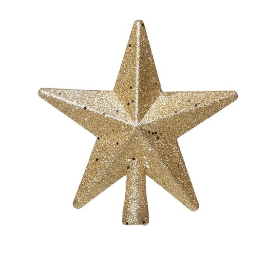 Estrela com Glitter Ouro 20cm