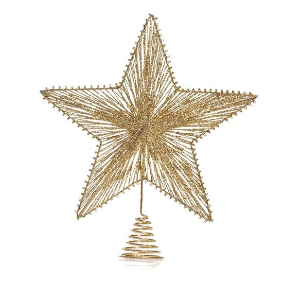 Estrela Metal Ouro 35cm (Ponteiras para Árvores)