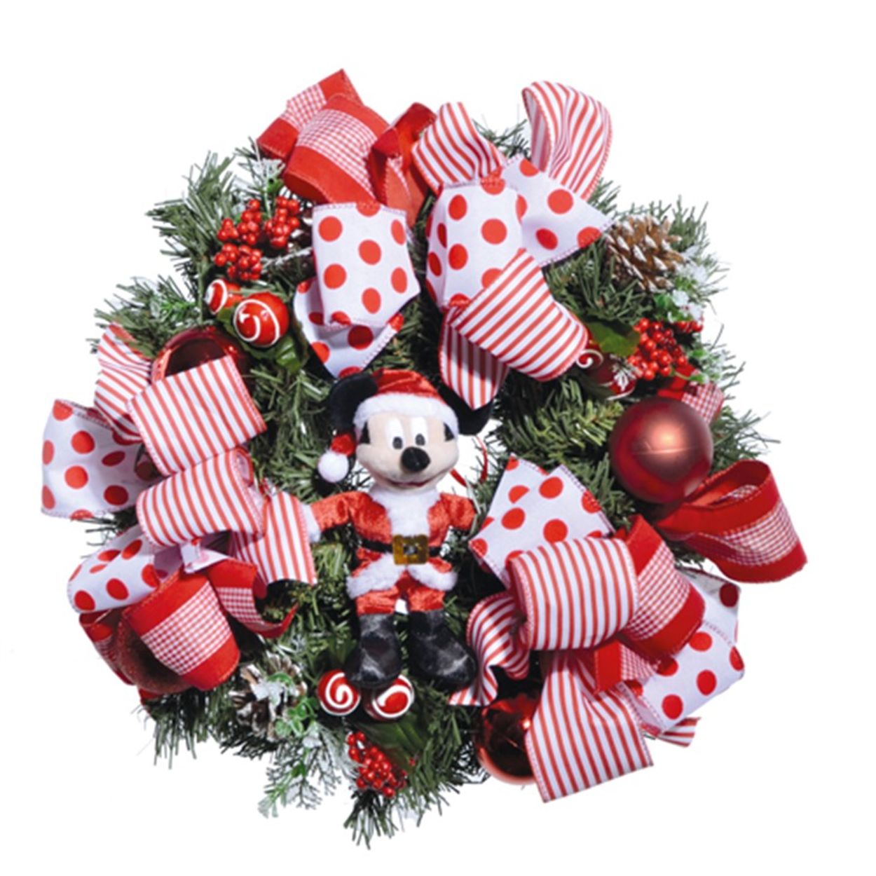 Natal Disney - Guirlanda com Mickey de Pelúcia 40cm - Natal da 25