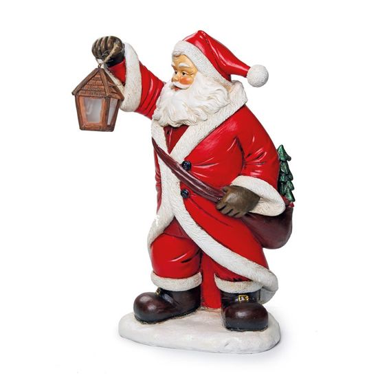 Papai Noel com Lampião 1 Led 4 Lr41 Vermelho (Colecionaveis)
