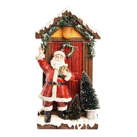 Noel em Frente Porta com Led Colorido (Santa Claus)