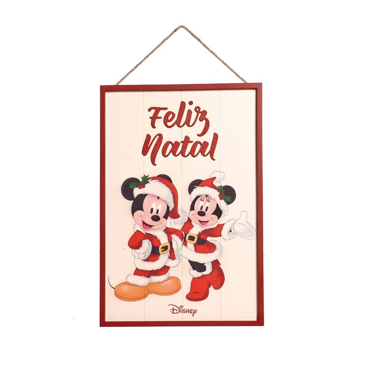 Natal Disney - Quadro Mickey Feliz Natal Colorido - Embalagens da 25