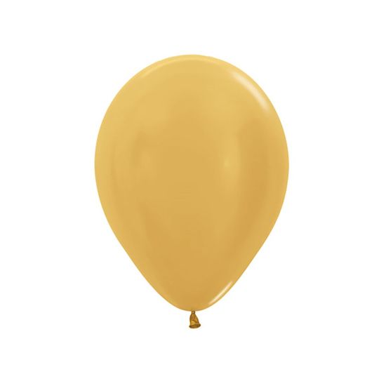 Balão Látex Metal Dourado 12
