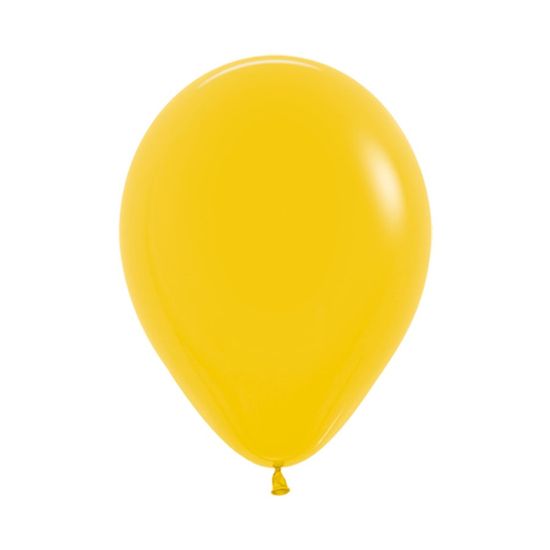 Balão Látex Fashion Amarelo Girassol 12