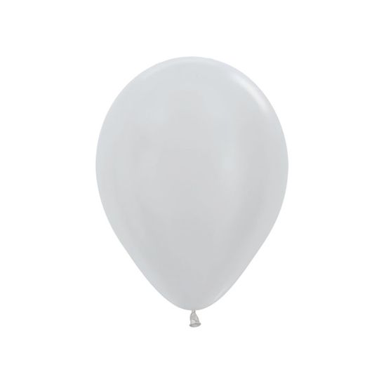 Balão Látex Satin Prata 12