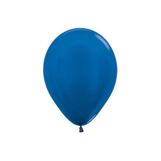 Balão Látex Metal Azul 10