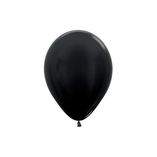 Balão Látex Metal Preto 12