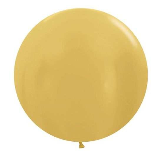 Balão Gigante Látex Metal Dourado 24