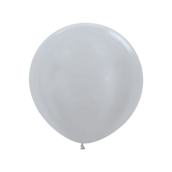 Balão Látex Satin Prata 36