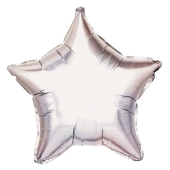 Balão Metalizado Estrela Prata 18