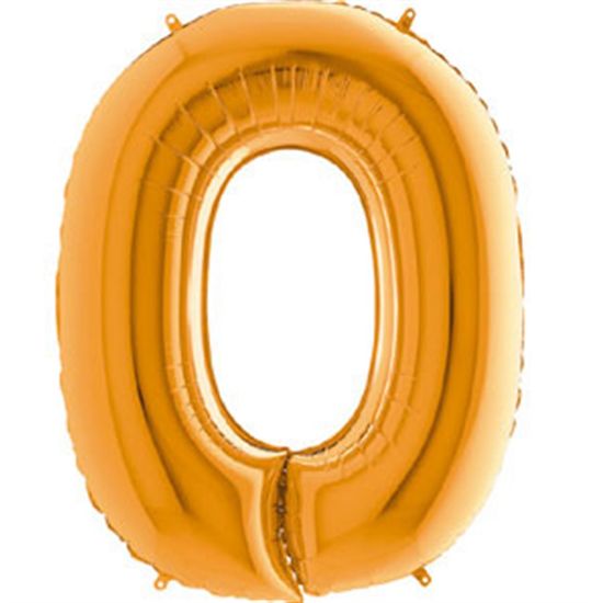 Balão Metalizado Letra O Ouro 40'' / 101cm