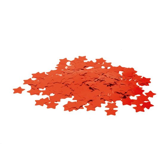 Confete Metálico Estrela Vermelho 2 cm - 100 Gramas