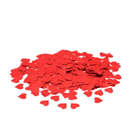 Confete Metálico Coração Vermelho 2 cm - 100 Gramas