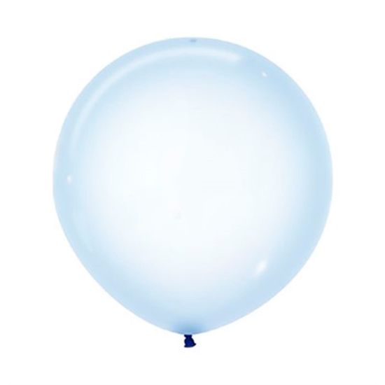 Balão Gigante Látex Cristal Pastel Azul 24