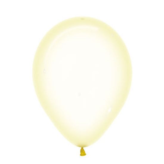 Balão Látex Cristal Pastel Amarelo 12