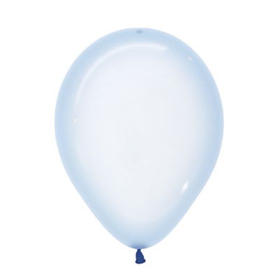 Balão Látex Cristal Pastel Azul 12