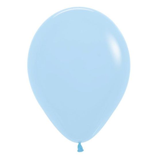 Balão Látex Pastel Mate Azul 15