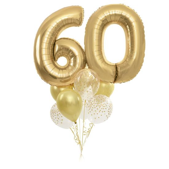 Bouquet de Balões Aniversário 60 Feminino - 1 Unidade