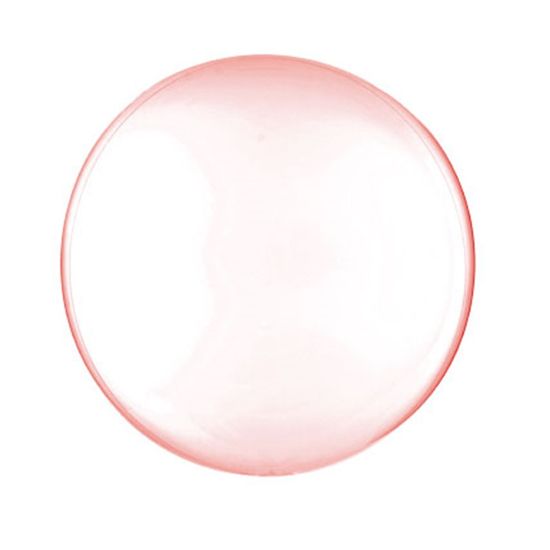 Balão Bolha Clear Vermelho 24'' / 60 cm