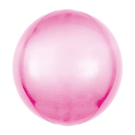 Balão Bolha Metal Rosa Claro 24'' / 60cm