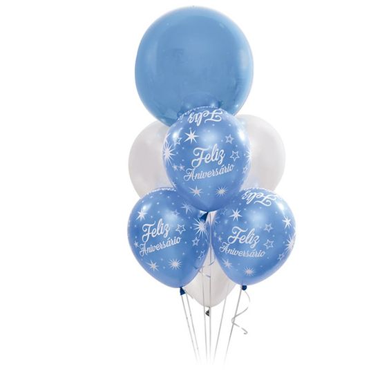 Bouquet de Balões Masculino Azul - 1 Unidade