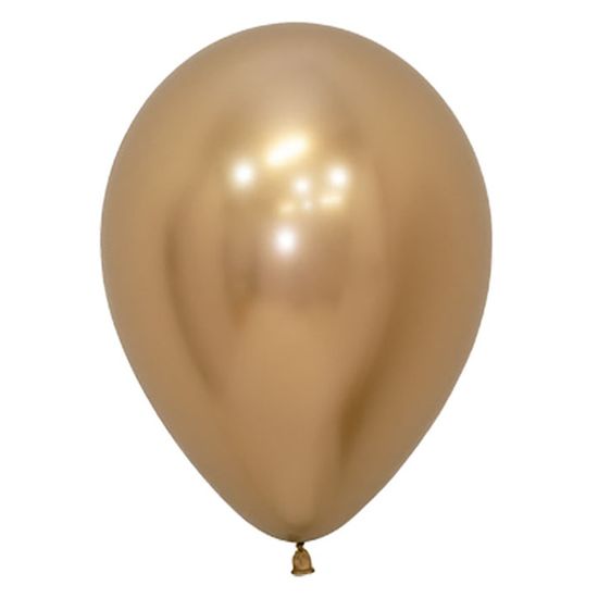 Balão Látex Reflex Dourado 5