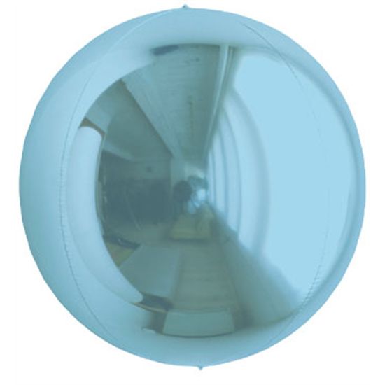 Balão Metalizado Redondo Esfera Azul Claro 24'' / 60cm