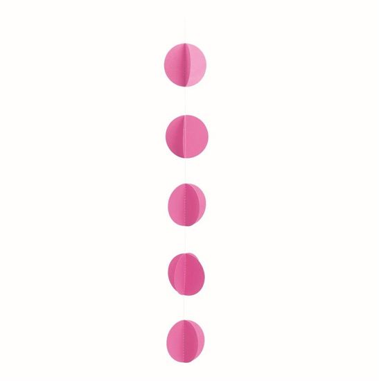 Cortina Decorativa Bolas Rosa 3 metros