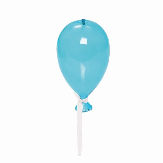 Balão de Vidro Transparente Azul 9x15