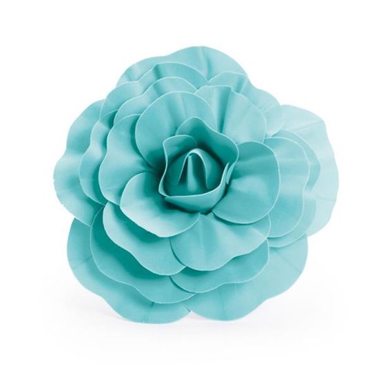 Flores Decorativas para Painel Azul Turquesa 30 cm - Festas da 25