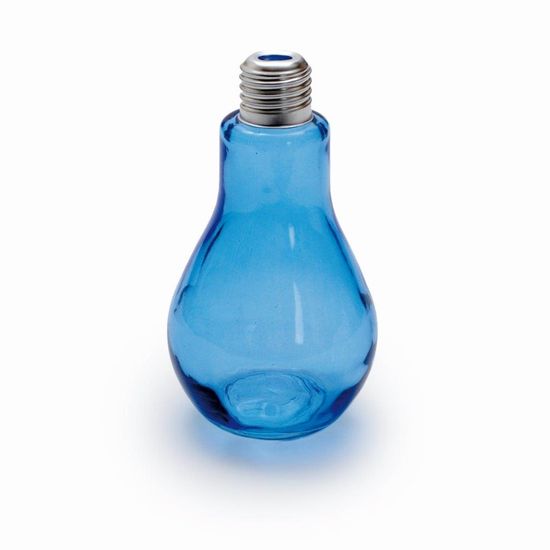 Lâmpada de Vidro para Bebida Azul 200ml - COM FURO NA TAMPA