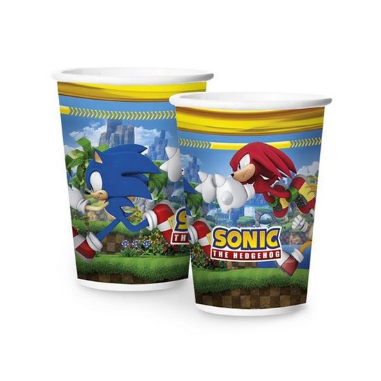 Festa Sonic - Copo de Papel 180ml Sonic - 8 Un
