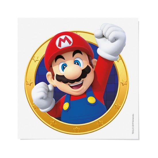 Festa Super Mário - Cartela Transfer para Tecido Super Mario 13x13