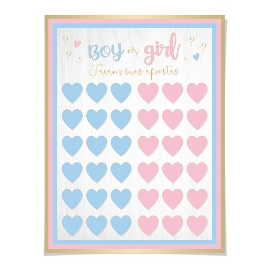 Cartaz Decorativo P/Escrever Boy Or Girl 2 - 25X35 - 2 Unidades Cartaz Decorativo P/Escrever Boy Or Girl 2 - 25X35 - 2 un