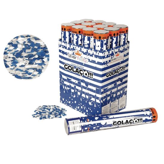 Lança Confetes Torcedor Azul e Branco