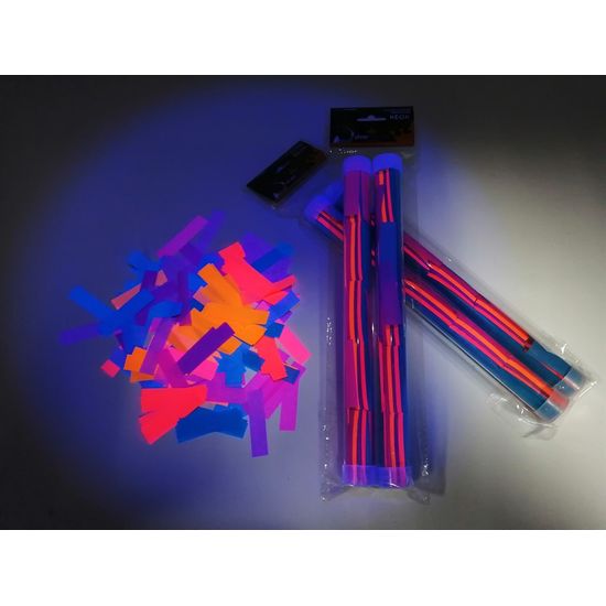 Lança Confetes Stick 25Cm Neon - 2 Un