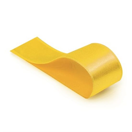 Fita Cetim Liso Amarelo Canário 6,5mmx100m