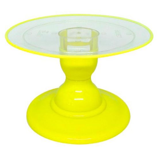 Suporte Boleira Plástica Clean Amarelo Neon 22x13,5cm
