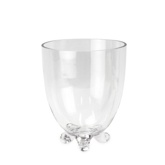 Vaso de Vidro Cônico com Pé M 16x16x20