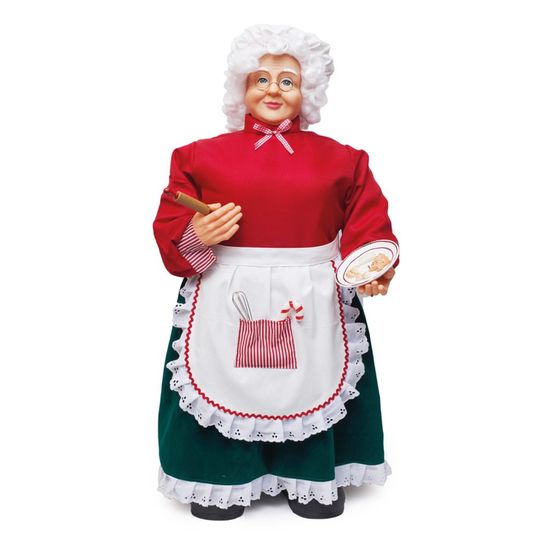 Boneco de Mamãe Noel Noel com Rolo de Macarrão de 80cm
