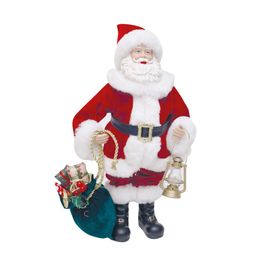 Jogo de Quebra Nozes de Papai Noel vermelho e verde segurando brinquedos,  candy e lanterna - Galpão Casa
