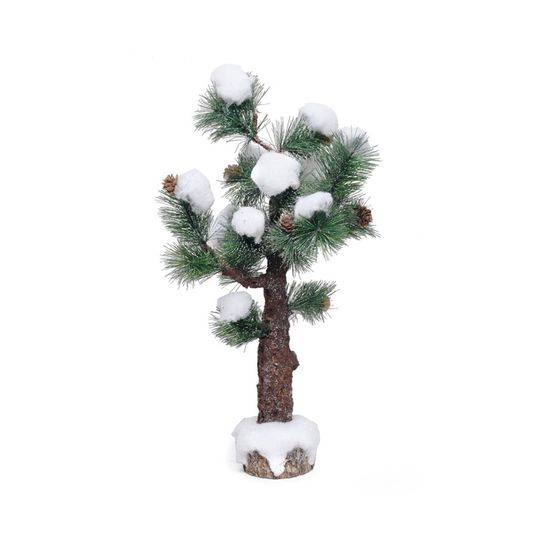 Árvore de Natal Nevada Verde e Marrom e Branco M