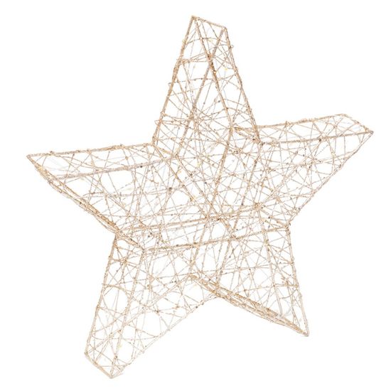Estrela com Led Trabalhada Ouro 55cm