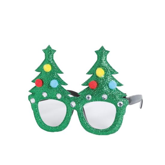 Óculos com Árvores de Natal Verde