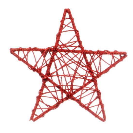 Estrela Rattan Vermelho 20cm