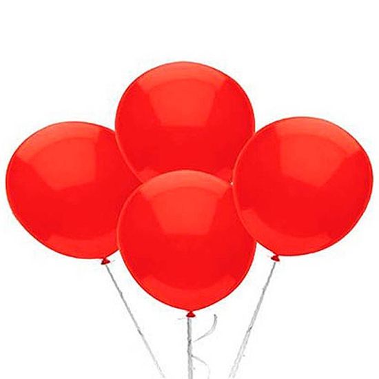 Balão REDONDO nº 9 Liso Vermelho - 50 Un