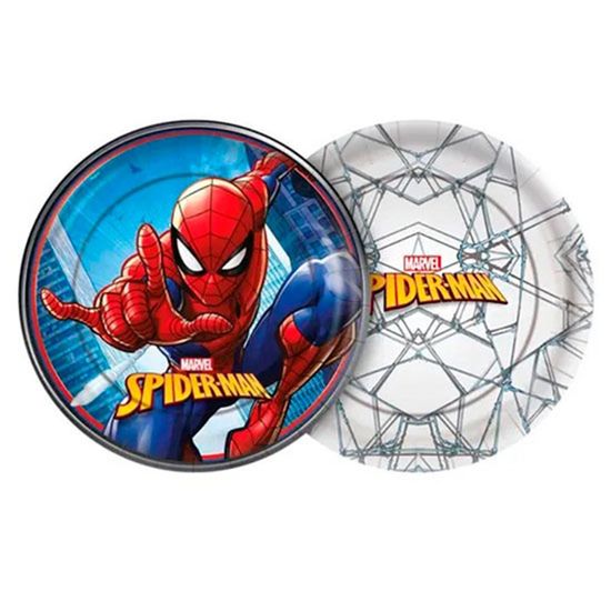 Festa Homem Aranha - Prato Descartável Spider-Man Home - 08 Un