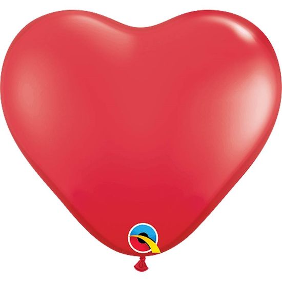 Balão Qualatéx Coração nº 06 (15cm) Latéx Premium Vermelho - Un