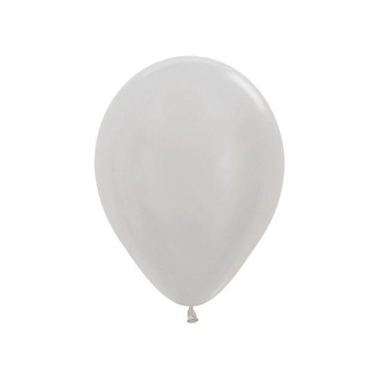 Balão Látex Satin Prata 5