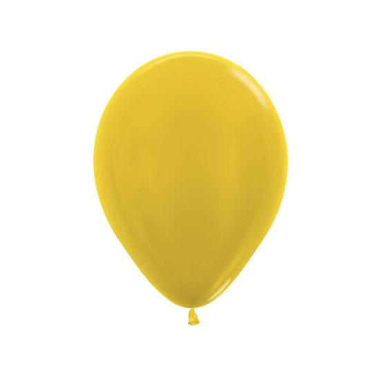 Balão Látex Metal Amarelo 5